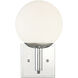 Kelvin 1 Light 6.5 inch Chrome Wall Sconce Wall Light