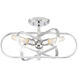 Kenzo 3 Light 18 inch Polished Nickel Semi-Flush Ceiling Light