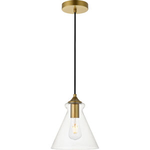Gwynedd 1 Light 8 inch Brass Pendant Ceiling Light
