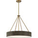 Erba 6 Light 24 inch Old Satin Brass Pendant Ceiling Light
