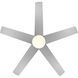 Astrea 52 inch Brushed Nickel with Reversible PSilver/Pearl Gray Blades Smart Color Fan