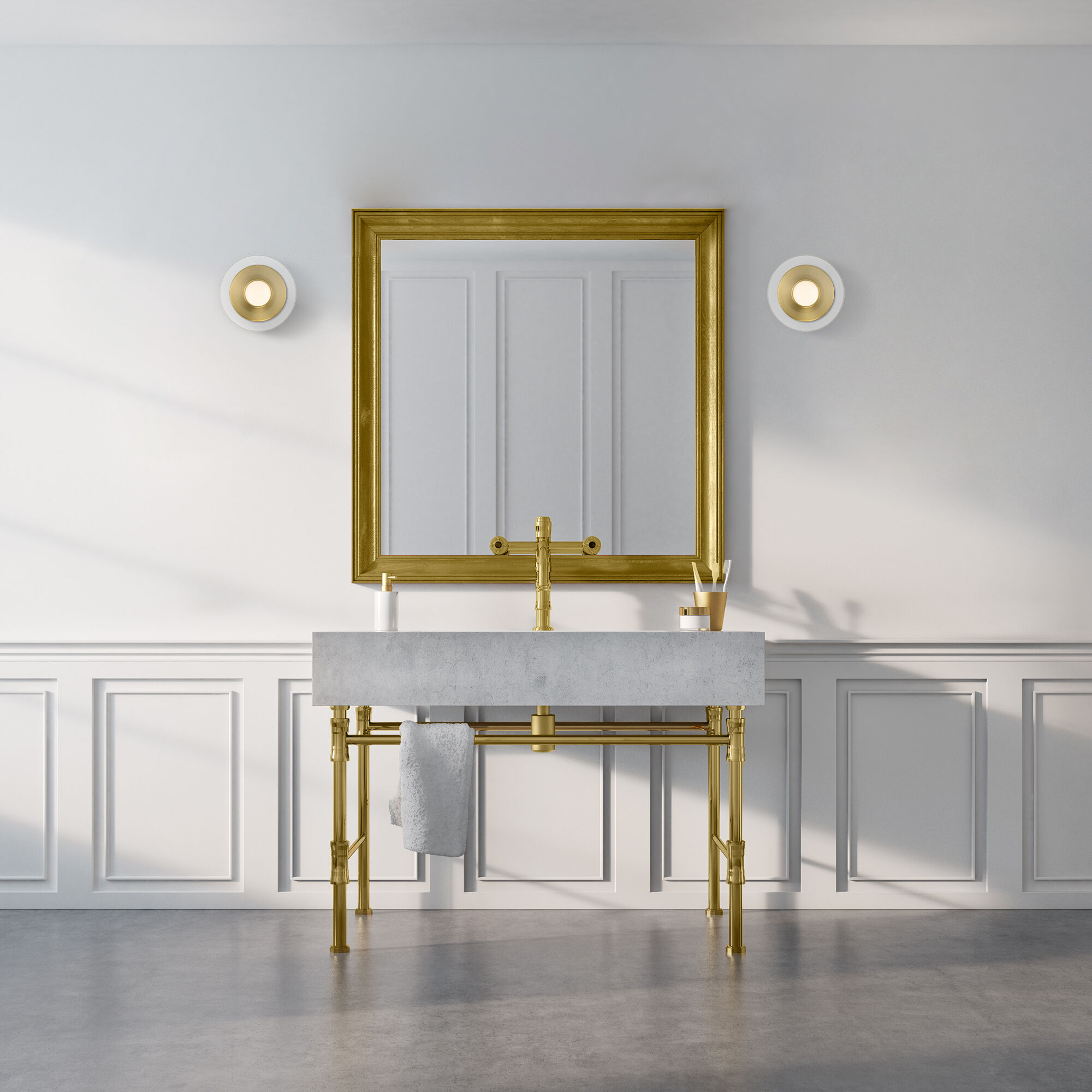 Litto 1 Light 6 inch Brushed Gold Wall Sconce Wall Light