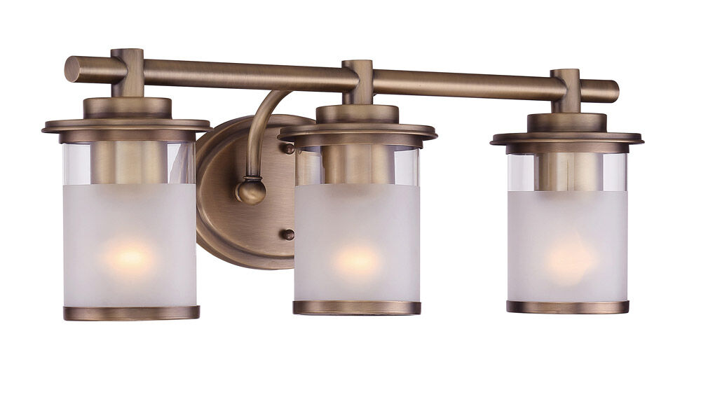 Essence 3 Light 23 inch Old Satin Brass Vanity Light Wall Light