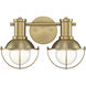 Dalton 2 Light 15 inch Brushed Gold Vanity Light Wall Light