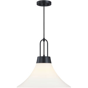 Evergreen Oasis LED 18 inch Matte Black Down Pendant Ceiling Light