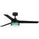 Cassini 52 inch Matte Black with Reversible Matte Black/Sepia Brown Blades DC Smart Fan