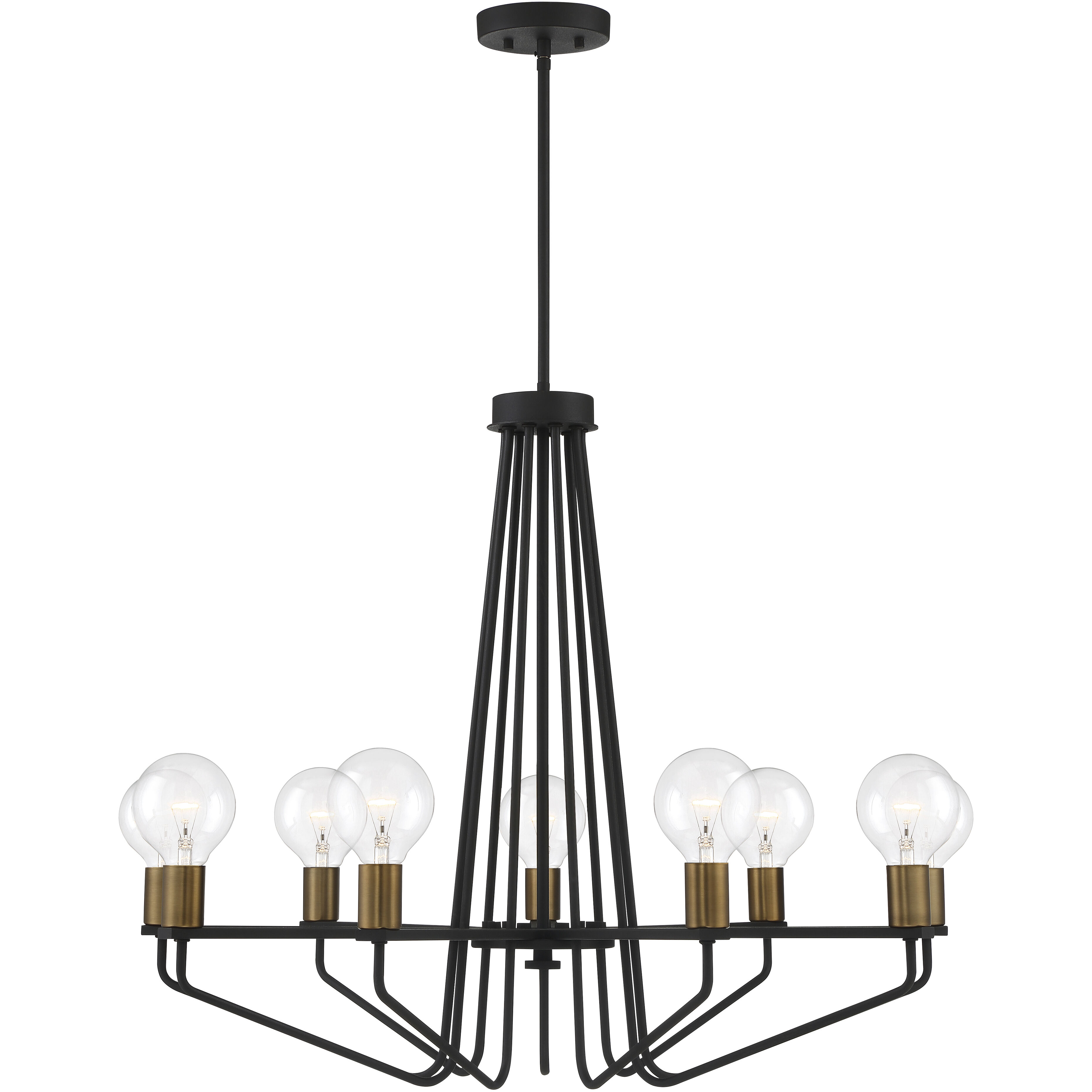 Ravella 9 Light 30 inch Black Chandelier Ceiling Light