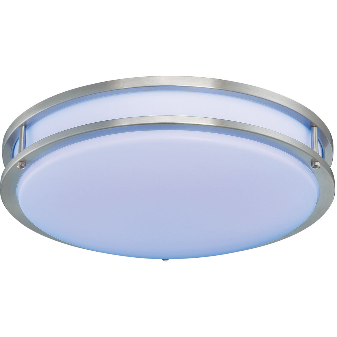 EnviroLite LED 12 inch Brushed Nickel Smart Flush Mount Ceiling Light