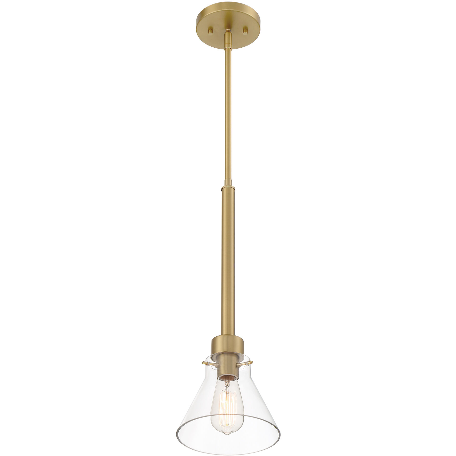 Willow Creek 1 Light 7 inch Brushed Gold Pendant Ceiling Light