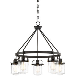 Jaxon 5 Light 28 inch Oil Rubbed Bronze Chandelier Ceiling Light