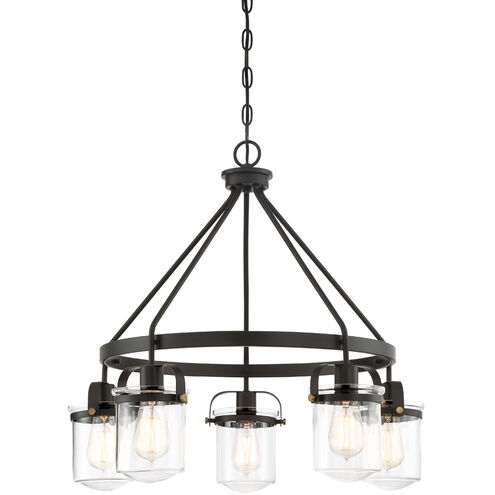 Jaxon 5 Light 28 inch Oil Rubbed Bronze Chandelier Ceiling Light