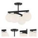 Crown Heights 4 Light 18 inch Matte Black Semi-Flush Ceiling Light