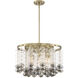 Villa Rose 8 Light 23 inch Brushed Gold Chandelier Ceiling Light