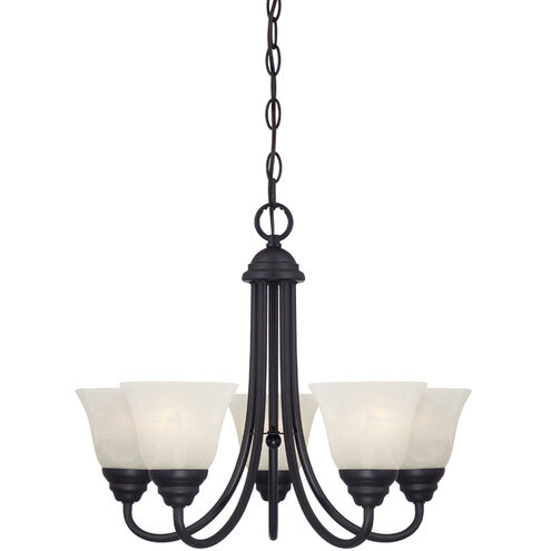 Kendall 5 Light 20 inch Oil Rubbed Bronze Chandelier Ceiling Light in Frosted