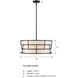 Aria Falls LED 22 inch Matte Black Pendant Ceiling Light