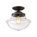 Foundry 1 Light 12 inch Satin Bronze Semi-Flush Ceiling Light