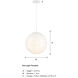 Circo 1 Light 14 inch Matte White Pendant Ceiling Light