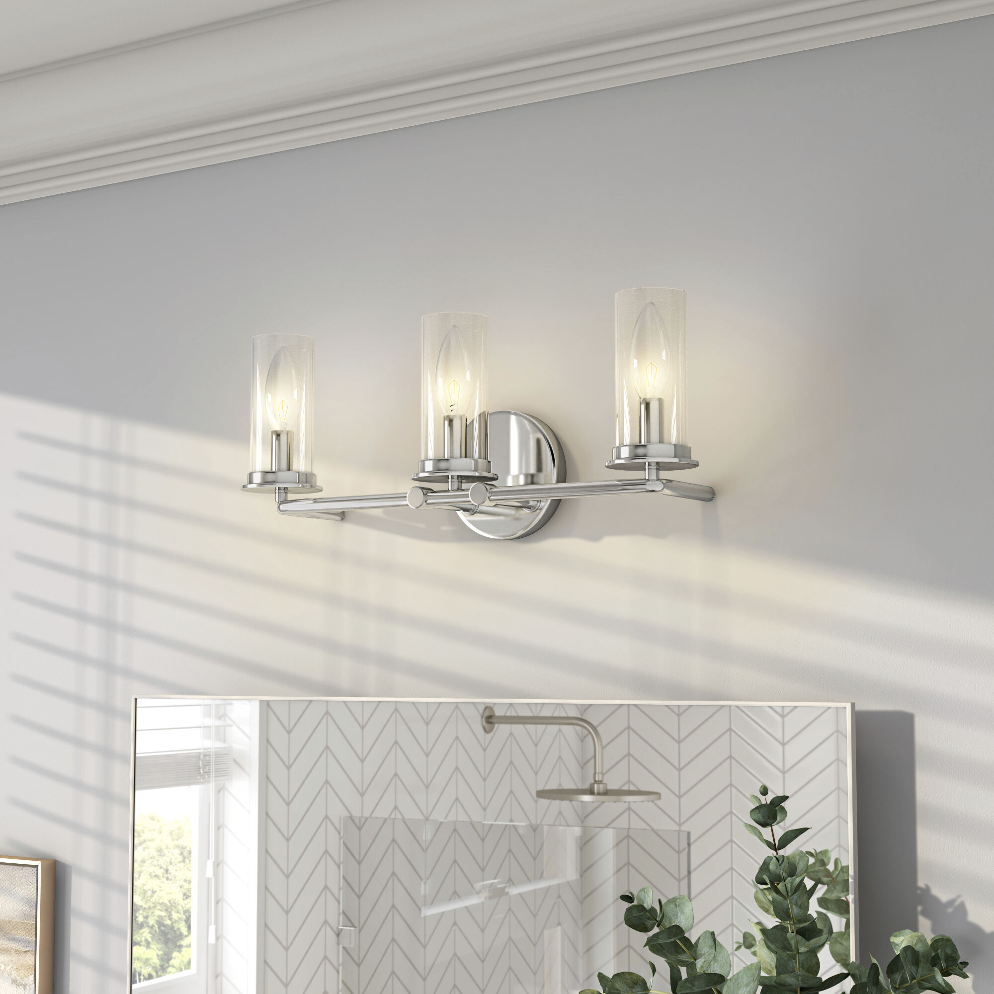 Hudson Heights 3 Light 18 inch Polished Nickel Vanity Light Wall Light