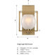 Cowen 1 Light 7 inch Brushed Gold Wall Sconce Wall Light