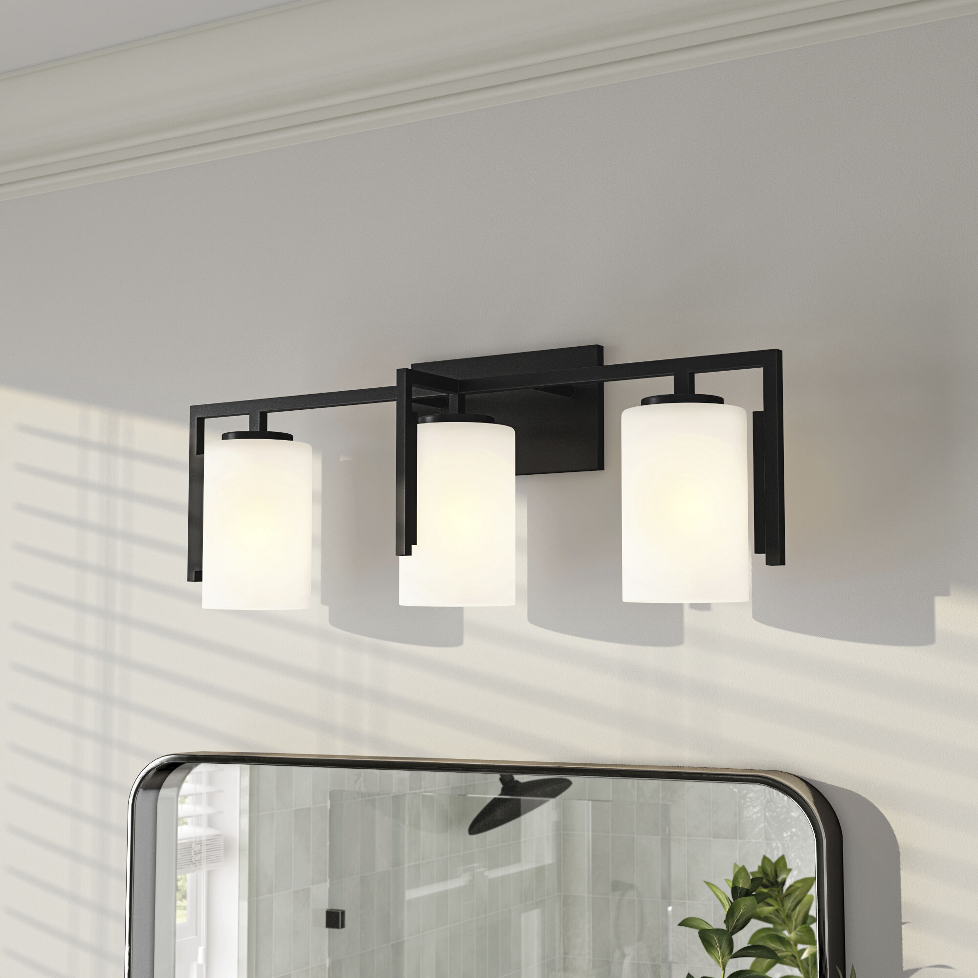 Cambria 3 Light 24 inch Matte Black Vanity Light Wall Light