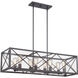 High Line 8 Light 39 inch Satin Bronze Linear Chandelier Ceiling Light