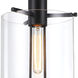 Skylar LED 10 inch Matte Black Semi-Flush Mount Ceiling Light