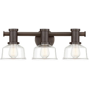 Carson 3 Light 21.5 inch Satin Copper Bronze Bath Bar Wall Light
