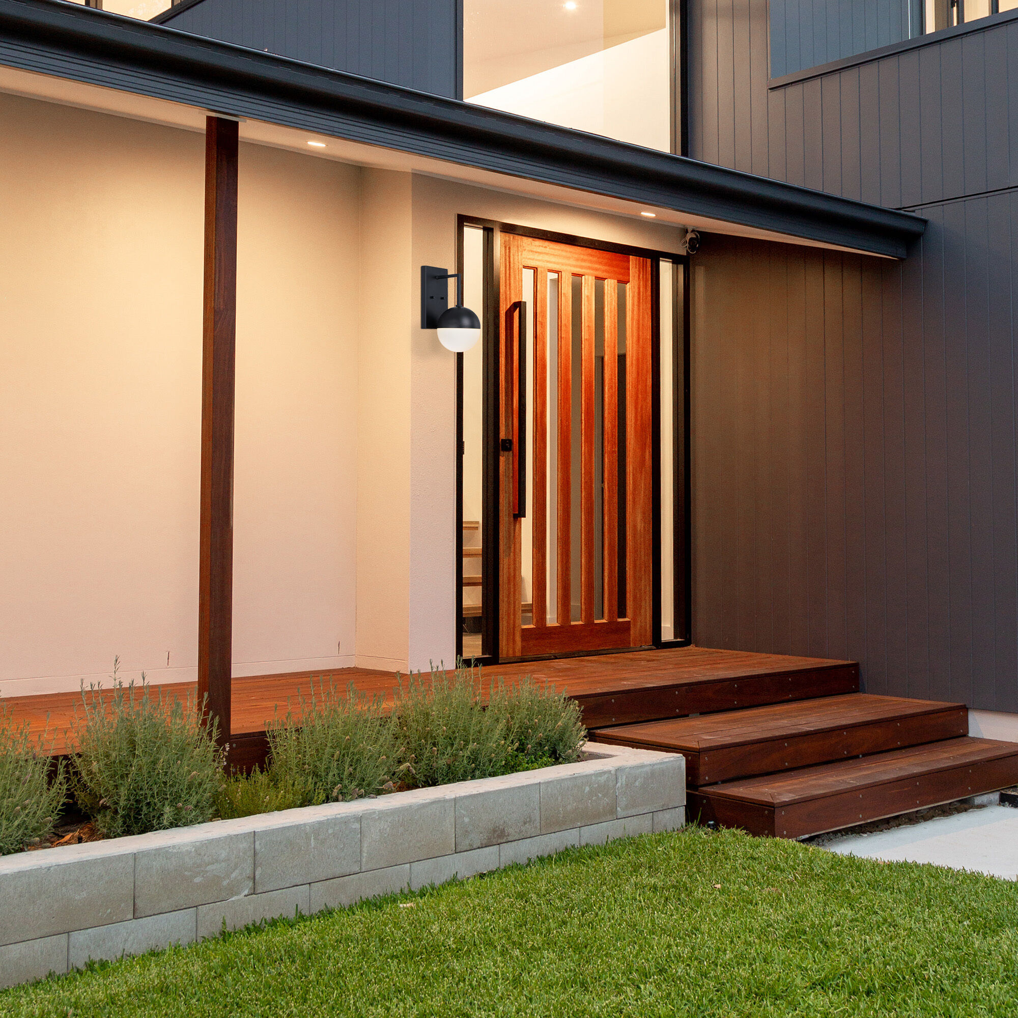 Pineview 1 Light 14 inch Black Outdoor Wall Sconce