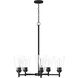 Westin 5 Light 24 inch Matte Black Chandelier Ceiling Light