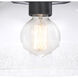 Astra LED 11.75 inch Matte Black Semi-Flush Mount Ceiling Light
