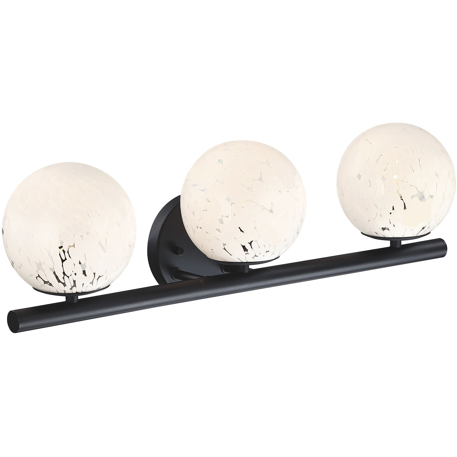 Crown Heights 3 Light 25 inch Matte Black Vanity Light Wall Light in White