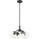 Meridian 4 Light 16 inch Satin Bronze Semi-Flush/Pendant Ceiling Light, Convertible to Semi-Flush Mount