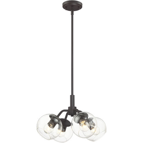 Meridian 4 Light 16 inch Satin Bronze Semi-Flush/Pendant Ceiling Light, Convertible to Semi-Flush Mount