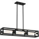 Urban Oasis 6 Light 38 inch Matte Black Island Light Ceiling Light