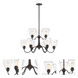 Foundry 9 Light 31 inch Satin Bronze Chandelier Ceiling Light