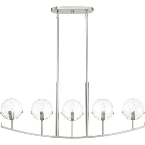 Spyglass 5 Light 40 inch Satin Platinum Chandelier Ceiling Light