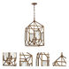 Athina 4 Light 16 inch Gilded Bronze Pendant Ceiling Light