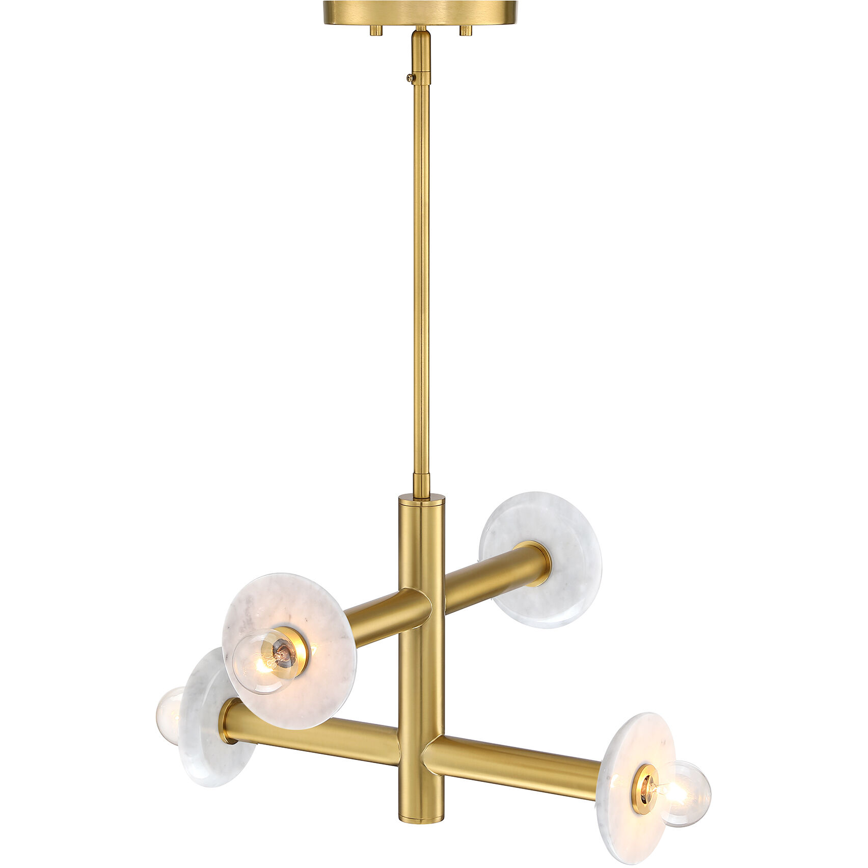 Fina 4 Light 16 inch Brushed Gold Semi Flush/Convertible Ceiling Light