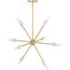 Star Dust 8 Light 28 inch Brushed Gold Chandelier Ceiling Light