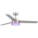 Cassini 52 inch Brushed Nickel with Reversible Silver/Pearl Gray Blades DC Smart Fan