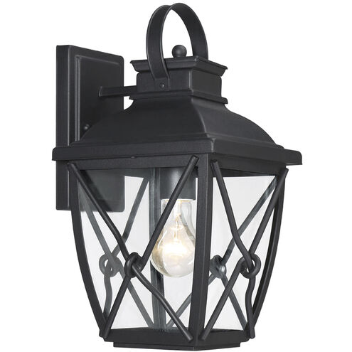 Belmont 1 Light 15 inch Black Outdoor Wall Lantern