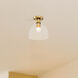 Indigo 1 Light 10 inch Brushed Gold Semi Flush Mount Ceiling Light