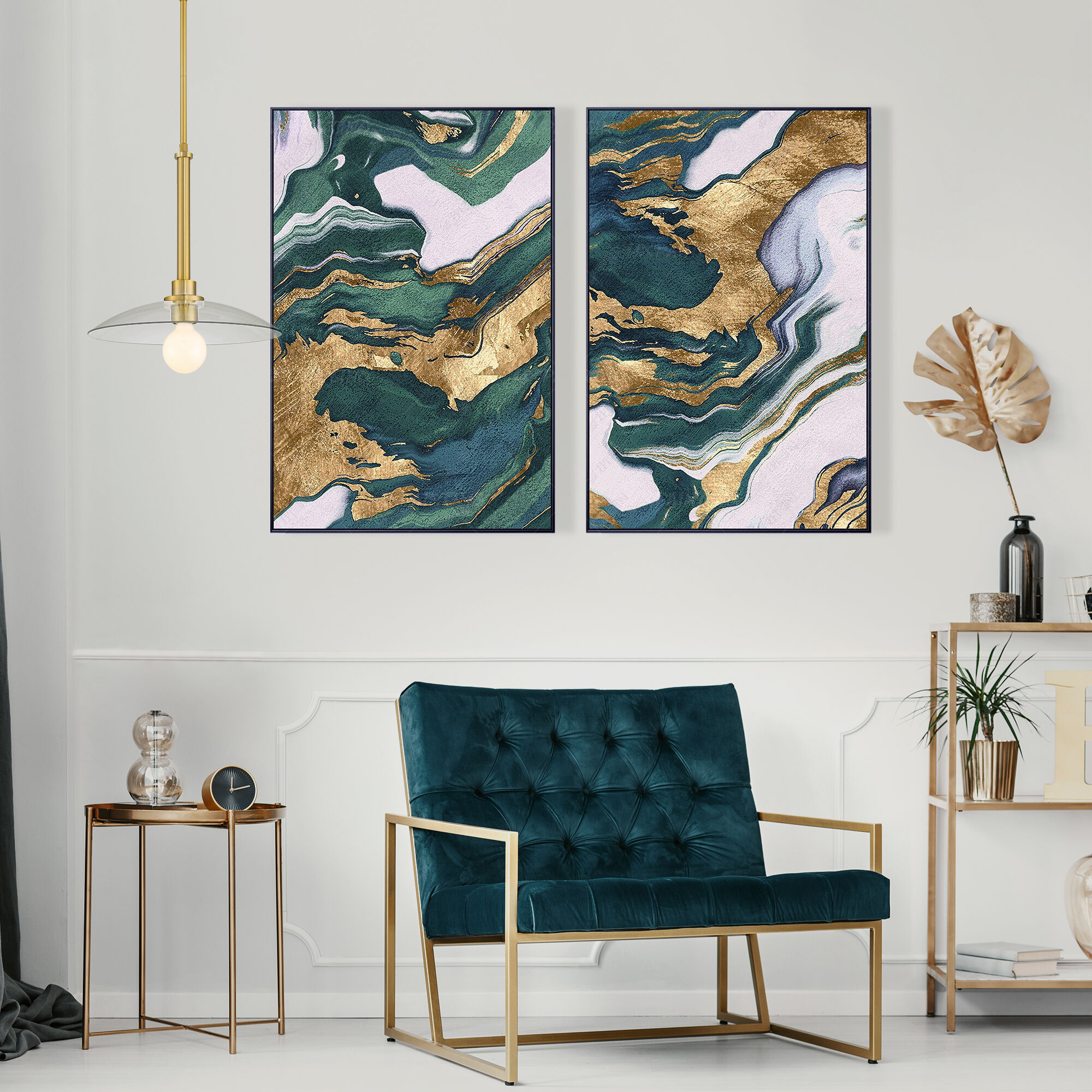 Litto 1 Light 14 inch Brushed Gold Pendant Ceiling Light