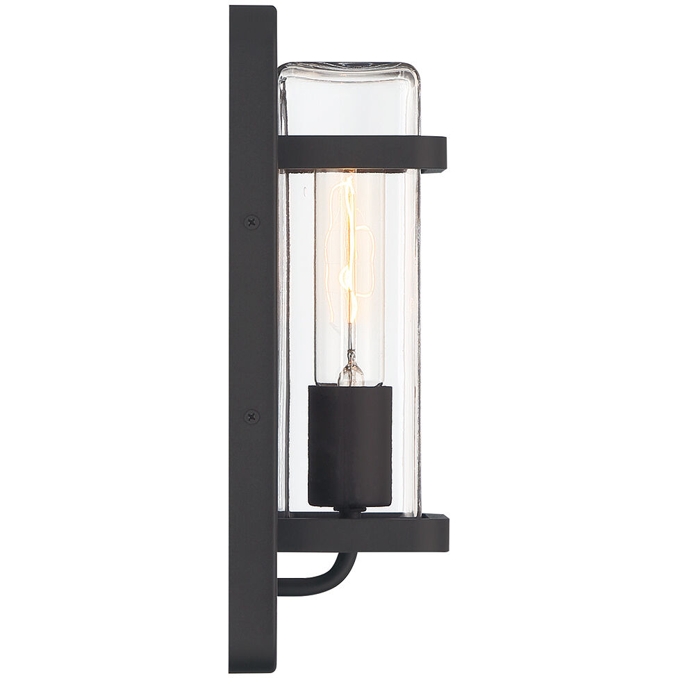 Pearl Street 1 Light 12 inch Black Exterior Wall Lantern