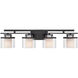 Fusion 4 Light 33 inch Biscayne Bronze Bath Bar Wall Light