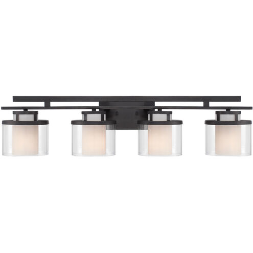 Fusion 4 Light 33 inch Biscayne Bronze Bath Bar Wall Light