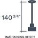 Astra LED 14 inch Matte Black Down Pendant Ceiling Light