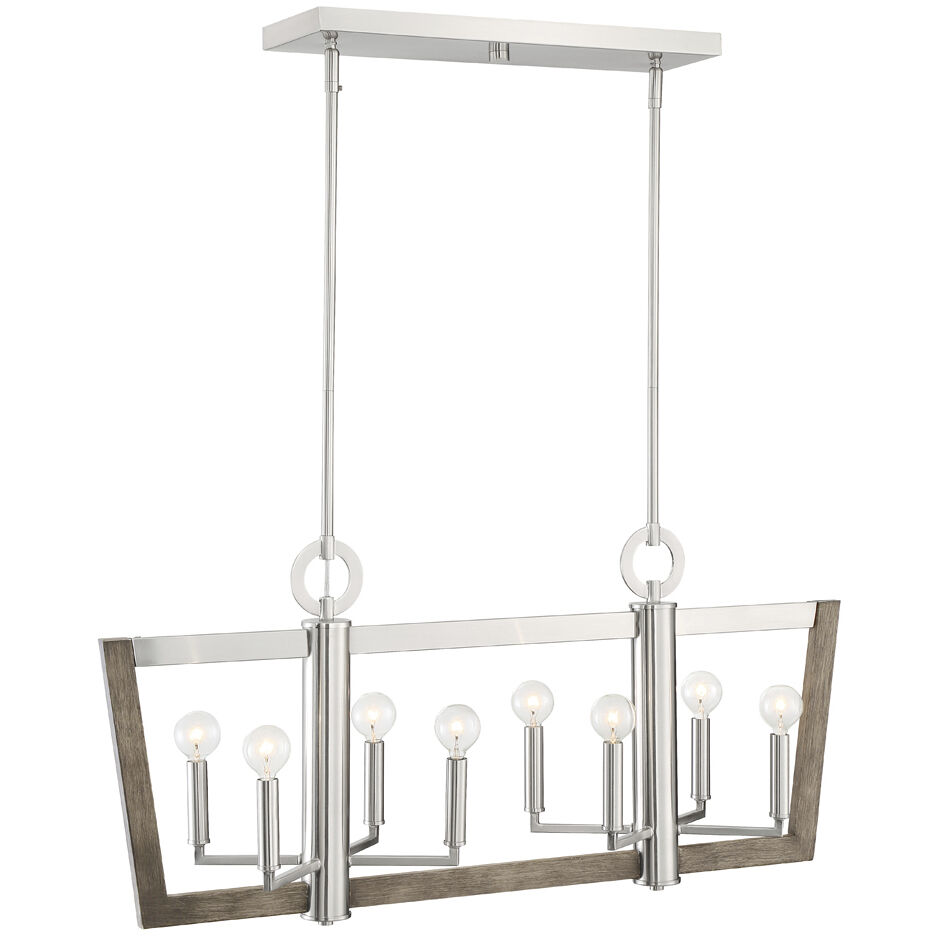 Westend 8 Light 36.5 inch Satin Platinum Chandelier Ceiling Light