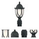 Capella 1 Light 19 inch Black Outdoor Post Lantern