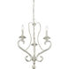 Newport 3 Light 18 inch Coastal Weathered White Chandelier Ceiling Light